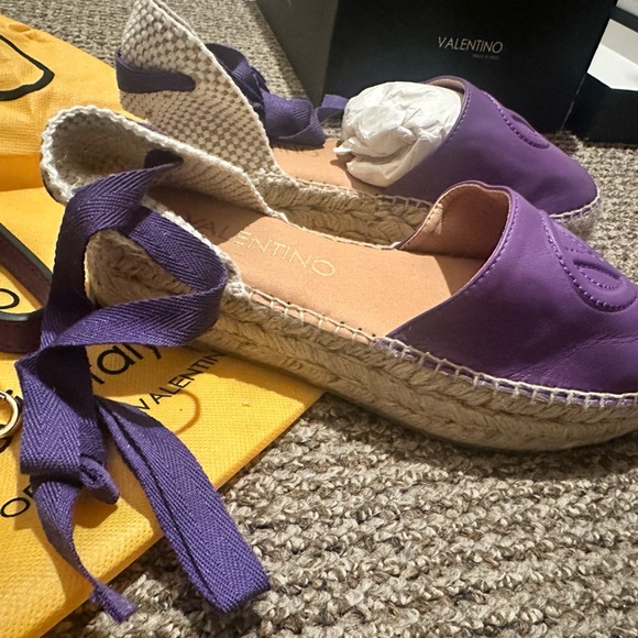 Valentino espadrilles purple size 6 NWT - Picture 2 of 7